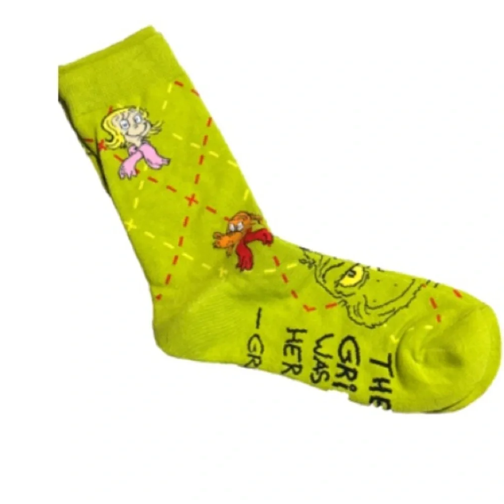 The grinch x McDonald's Lime Green Grinch Socks opened